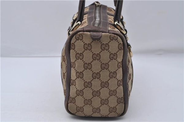 Authentic GUCCI Abbey Shoulder Hand Bag Purse GG Canvas Leather Brown 7784D