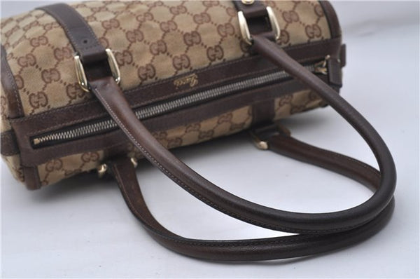 Authentic GUCCI Abbey Shoulder Hand Bag Purse GG Canvas Leather Brown 7784D