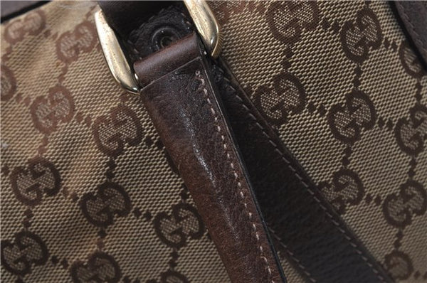 Authentic GUCCI Abbey Shoulder Hand Bag Purse GG Canvas Leather Brown 7784D