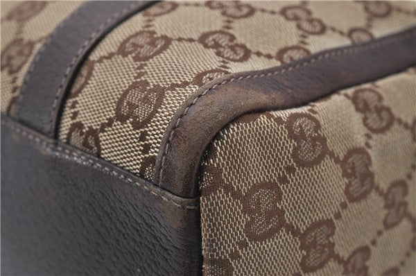 Authentic GUCCI Abbey Shoulder Hand Bag Purse GG Canvas Leather Brown 7784D