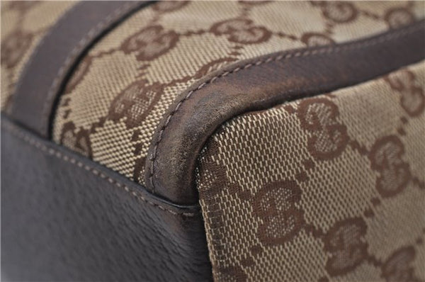 Authentic GUCCI Abbey Shoulder Hand Bag Purse GG Canvas Leather Brown 7784D