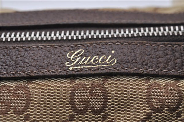 Authentic GUCCI Abbey Shoulder Hand Bag Purse GG Canvas Leather Brown 7784D