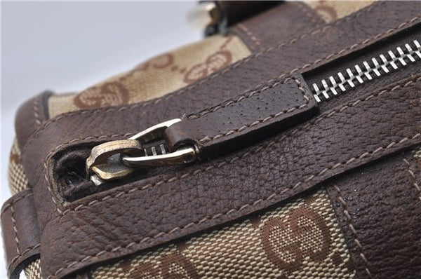 Authentic GUCCI Abbey Shoulder Hand Bag Purse GG Canvas Leather Brown 7784D