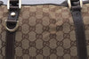 Authentic GUCCI Abbey Shoulder Hand Bag Purse GG Canvas Leather Brown 7784D