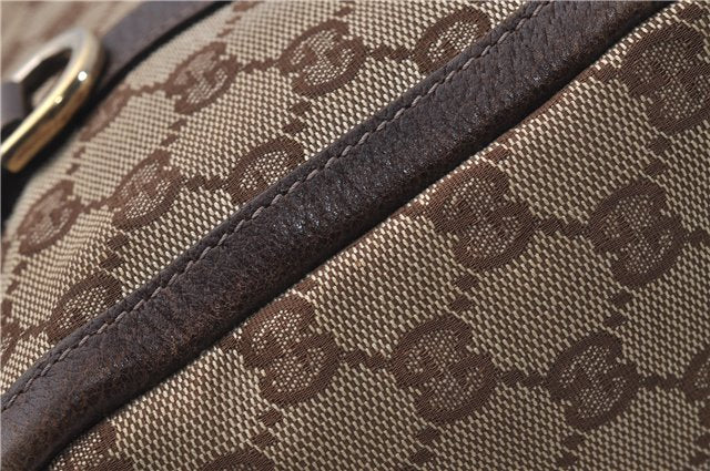 Authentic GUCCI Abbey Shoulder Hand Bag Purse GG Canvas Leather Brown 7784D