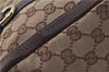 Authentic GUCCI Abbey Shoulder Hand Bag Purse GG Canvas Leather Brown 7784D