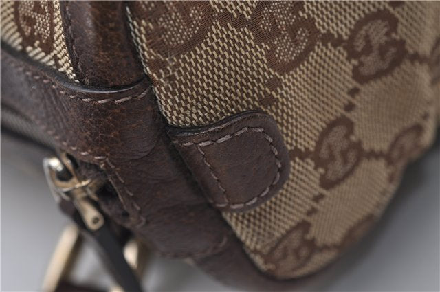 Authentic GUCCI Abbey Shoulder Hand Bag Purse GG Canvas Leather Brown 7784D