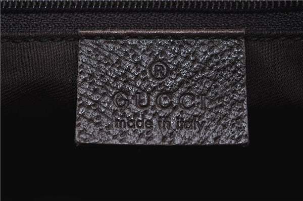 Authentic GUCCI Abbey Shoulder Hand Bag Purse GG Canvas Leather Brown 7784D