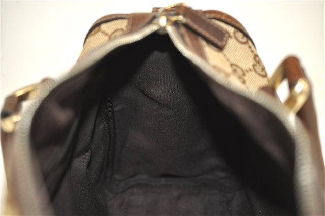 Authentic GUCCI Abbey Shoulder Hand Bag Purse GG Canvas Leather Brown 7784D