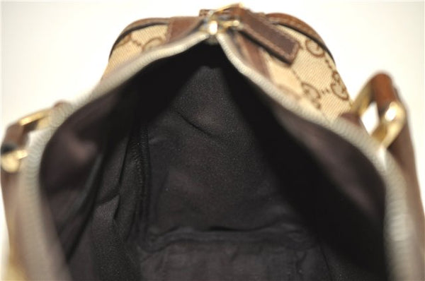 Authentic GUCCI Abbey Shoulder Hand Bag Purse GG Canvas Leather Brown 7784D
