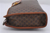 Authentic CELINE Macadam Blason Pattern Clutch Hand Bag PVC Leather Brown 7786D