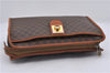 Authentic CELINE Macadam Blason Pattern Clutch Hand Bag PVC Leather Brown 7786D