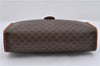 Authentic CELINE Macadam Blason Pattern Clutch Hand Bag PVC Leather Brown 7786D
