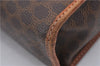 Authentic CELINE Macadam Blason Pattern Clutch Hand Bag PVC Leather Brown 7786D