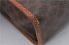 Authentic CELINE Macadam Blason Pattern Clutch Hand Bag PVC Leather Brown 7786D