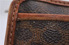 Authentic CELINE Macadam Blason Pattern Clutch Hand Bag PVC Leather Brown 7786D