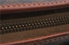 Authentic CELINE Macadam Blason Pattern Clutch Hand Bag PVC Leather Brown 7786D