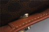 Authentic CELINE Macadam Blason Pattern Clutch Hand Bag PVC Leather Brown 7786D