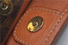 Authentic CELINE Macadam Blason Pattern Clutch Hand Bag PVC Leather Brown 7786D