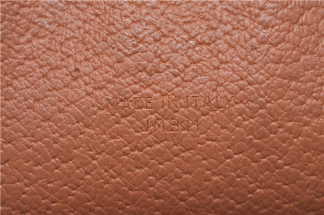 Authentic CELINE Macadam Blason Pattern Clutch Hand Bag PVC Leather Brown 7786D