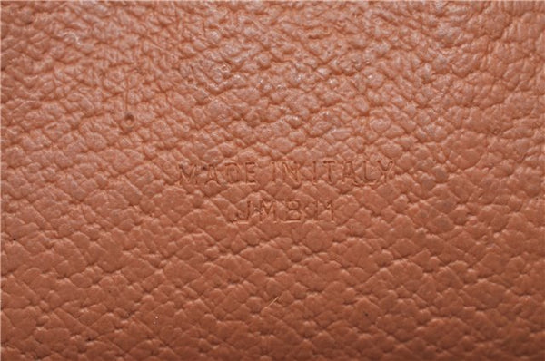 Authentic CELINE Macadam Blason Pattern Clutch Hand Bag PVC Leather Brown 7786D