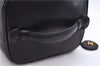 Authentic CHANEL Calf Skin Bicolore Vanity Hand Bag Purse Black 7787E