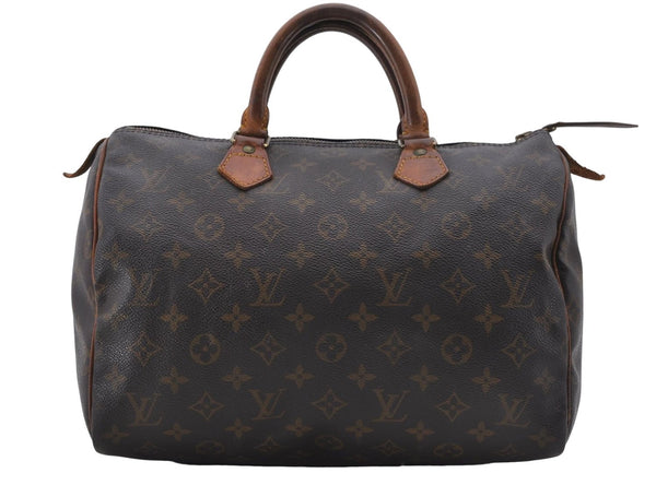 Authentic Louis Vuitton Monogram Speedy 30 Hand Boston Bag M41526 LV 7790D