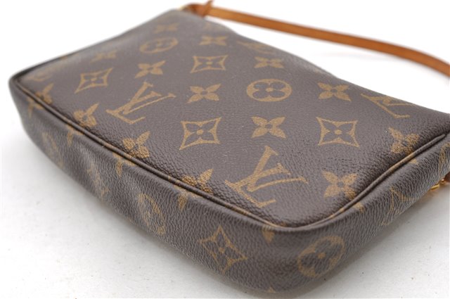 Authentic LOUIS VUITTON Monogram Pochette Accessoires Pouch M51980 LV 7792C