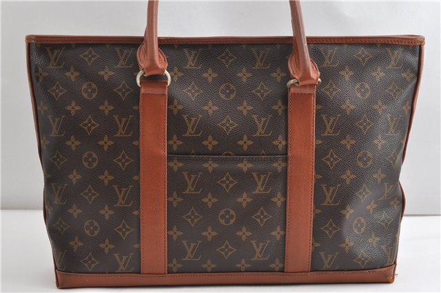 Auth Louis Vuitton Monogram Sac Weekend PM Vintage Tote Hand Bag M42425 LV 7792F