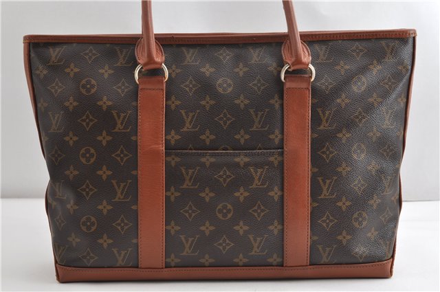 Auth Louis Vuitton Monogram Sac Weekend PM Vintage Tote Hand Bag M42425 LV 7792F