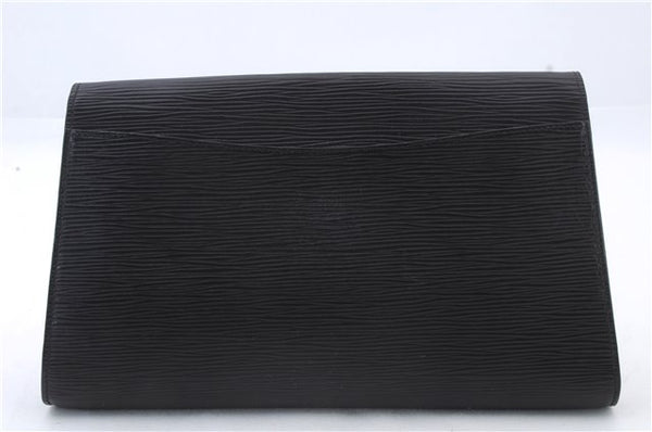 Authentic LOUIS VUITTON Epi Arts Deco Clutch Bag Purse Black M52632 LV 7793C