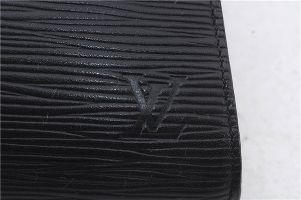 Authentic LOUIS VUITTON Epi Arts Deco Clutch Bag Purse Black M52632 LV 7793C