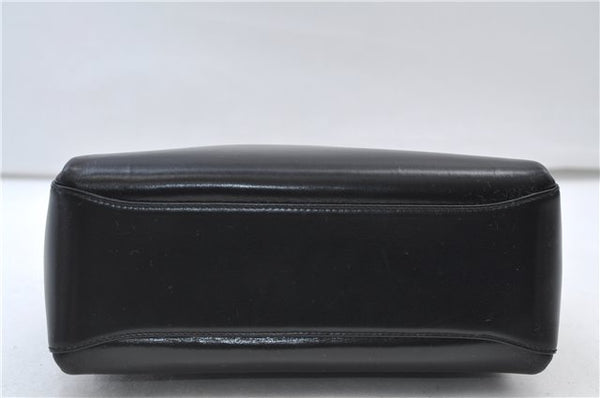 Authentic GUCCI Vintage Bamboo 2way Hand Shoulder Bag Purse Leather Black 7793E