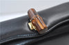 Authentic GUCCI Vintage Bamboo 2way Hand Shoulder Bag Purse Leather Black 7793E
