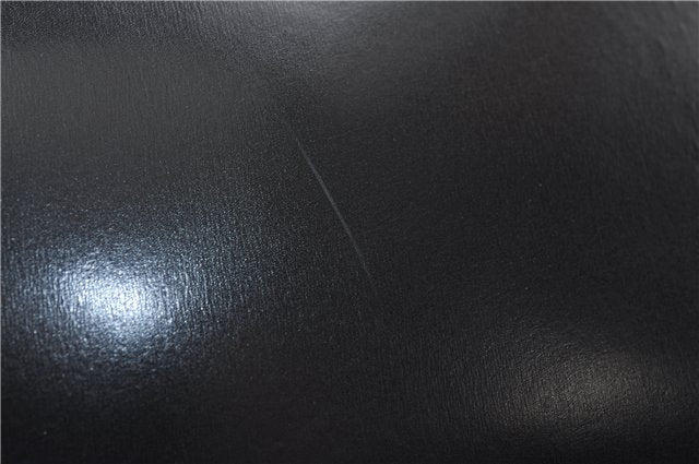 Authentic GUCCI Vintage Bamboo 2way Hand Shoulder Bag Purse Leather Black 7793E