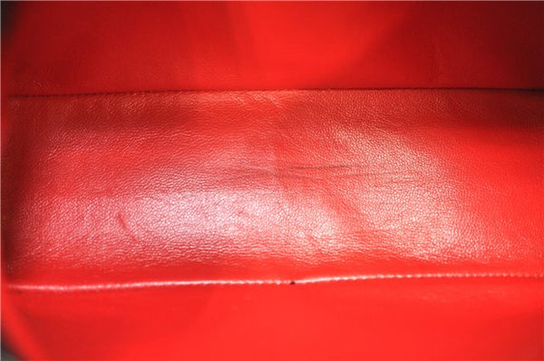 Authentic GUCCI Vintage Bamboo 2way Hand Shoulder Bag Purse Leather Black 7793E