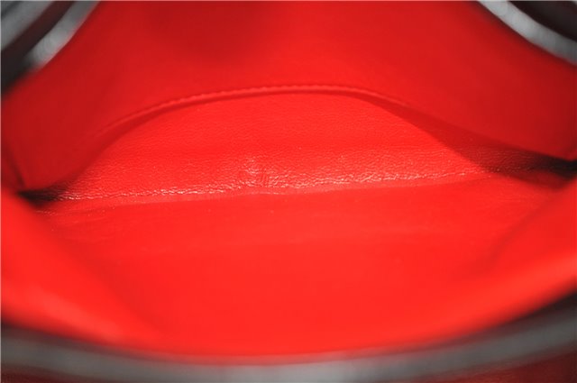 Authentic GUCCI Vintage Bamboo 2way Hand Shoulder Bag Purse Leather Black 7793E