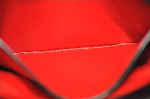 Authentic GUCCI Vintage Bamboo 2way Hand Shoulder Bag Purse Leather Black 7793E