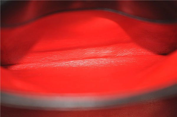 Authentic GUCCI Vintage Bamboo 2way Hand Shoulder Bag Purse Leather Black 7793E