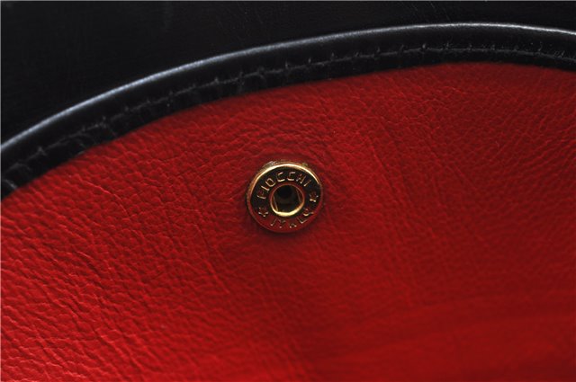 Authentic GUCCI Vintage Bamboo 2way Hand Shoulder Bag Purse Leather Black 7793E