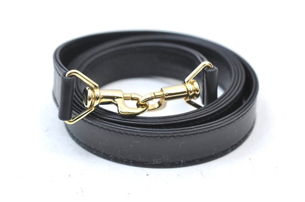 Authentic GUCCI Vintage Bamboo 2way Hand Shoulder Bag Purse Leather Black 7793E