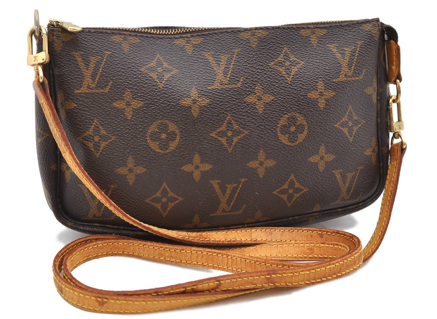 Auth LOUIS VUITTON Monogram Pochette Accessoires Shoulder Cross Body Pouch 7795C