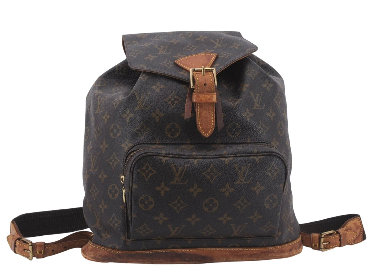 Authentic Louis Vuitton Monogram Montsouris GM Backpack M51135 LV 7795D