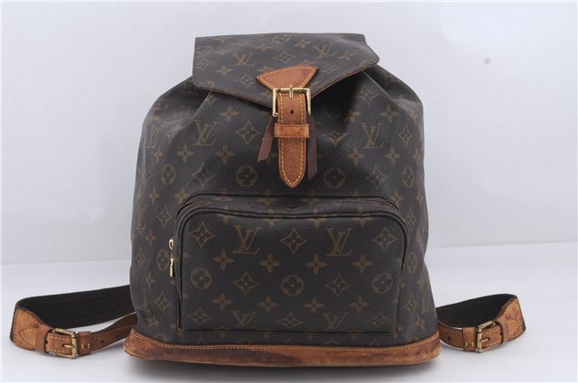 Authentic Louis Vuitton Monogram Montsouris GM Backpack M51135 LV 7795D