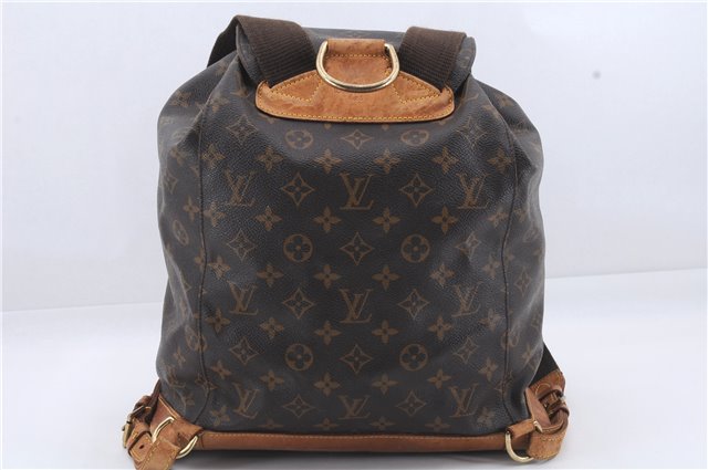 Authentic Louis Vuitton Monogram Montsouris GM Backpack M51135 LV 7795D