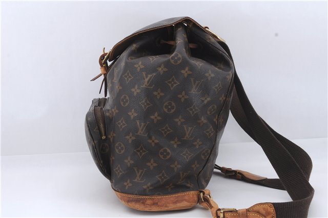 Authentic Louis Vuitton Monogram Montsouris GM Backpack M51135 LV 7795D