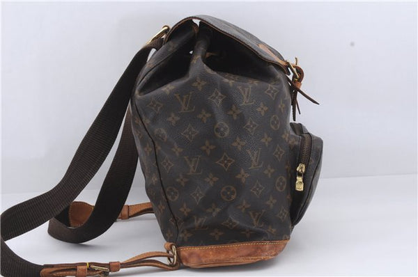 Authentic Louis Vuitton Monogram Montsouris GM Backpack M51135 LV 7795D