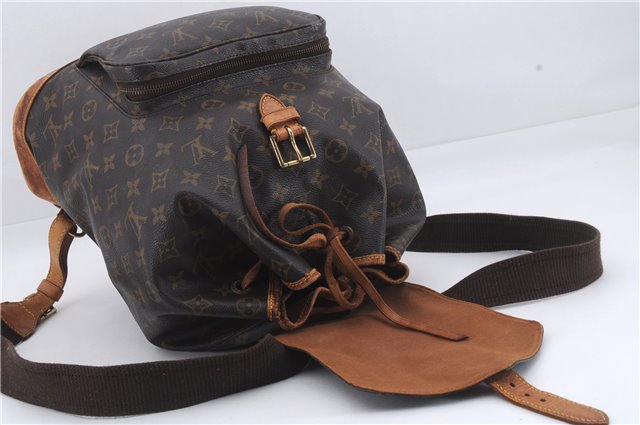 Authentic Louis Vuitton Monogram Montsouris GM Backpack M51135 LV 7795D