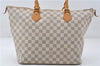 Authentic Louis Vuitton Damier Azur Saleya MM Shoulder Tote Bag N51185 LV 7795E