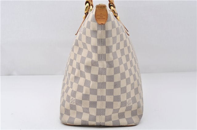 Authentic Louis Vuitton Damier Azur Saleya MM Shoulder Tote Bag N51185 LV 7795E